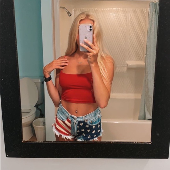 Levi's Pants - Red white & blue theme authentic Levi Jean shorts